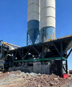Alternative view of Fast Portable Dry Mix Batch Concrete Plant Mobile Dry Concrete Batch Plant Production Line Motor Engine Concrete Batching Plant