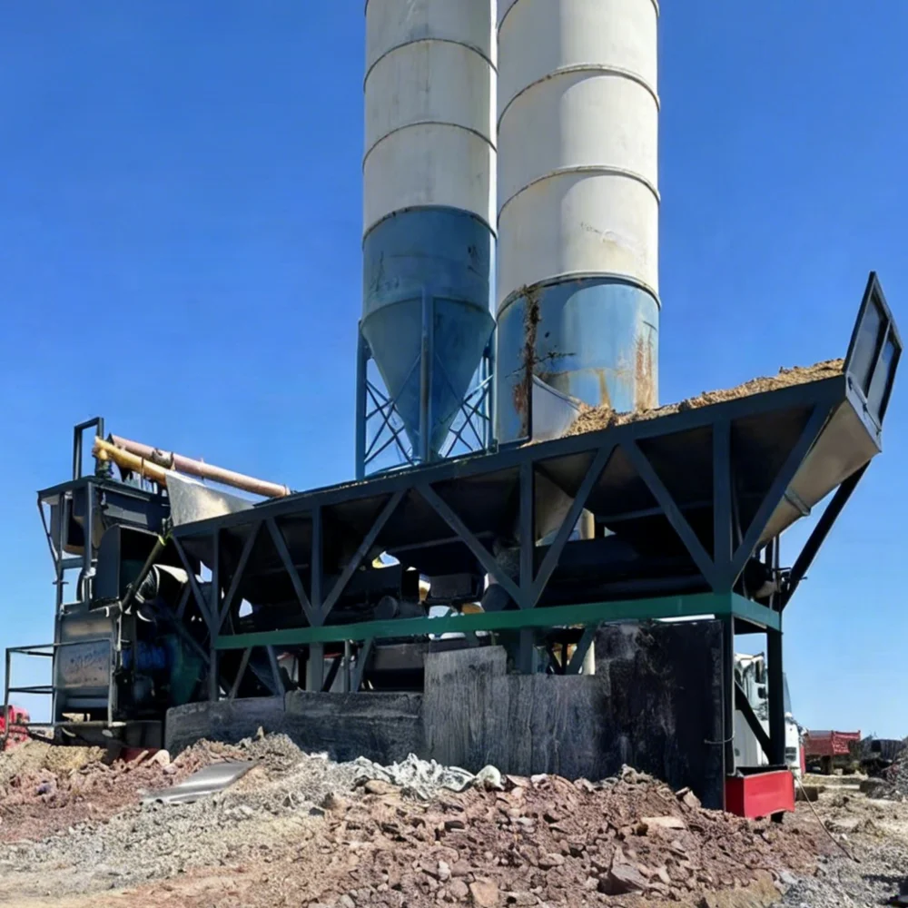 Fast Portable Dry Mix Batch Concrete Plant Mobile Dry Concrete Batch Plant Production Line Motor Engine Concrete Batching Plant - Image 2