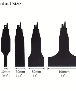 Alternative view of 4PC Heavy Duty Reciprocating Saw Blade Set for Steel Tile Putty Removal Wall Ground Scraping