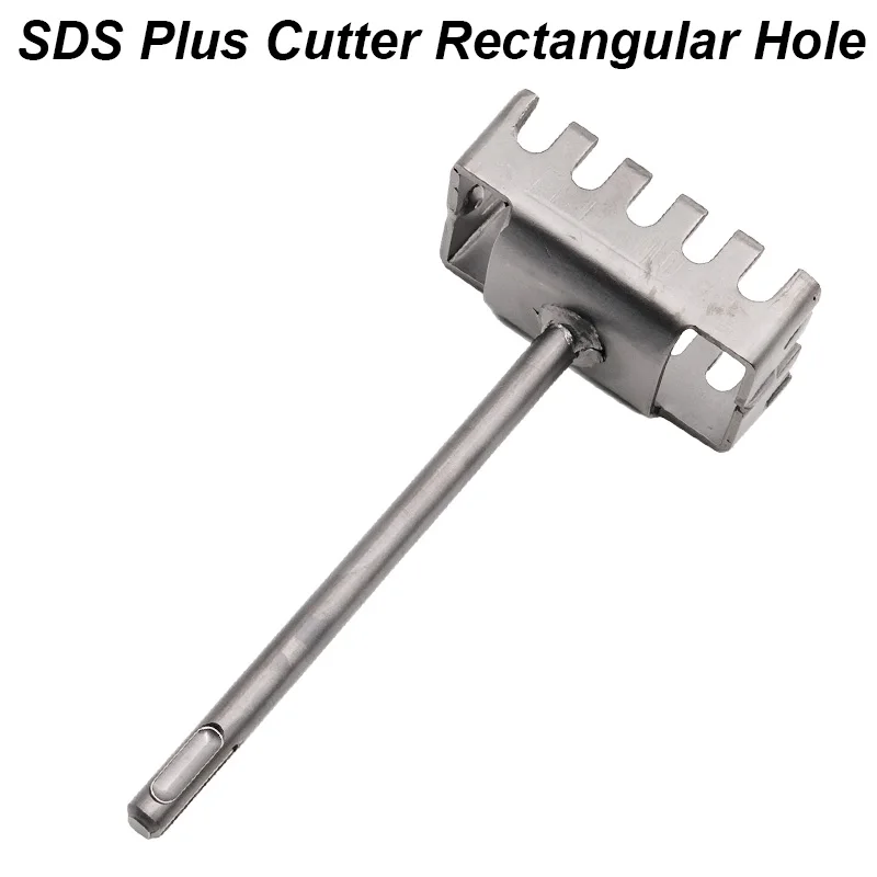 SDS Plus Square Wall Box Hole Cutter Rectangular Masonry Open Pun Tool for 86 Junction Electrical Socket Brickwork Chisel Bit - Image 7