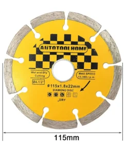 Alternative view of 115mm Diamond Dry Grooved Wall Breaking Saw Blade Granite Marble Cutting Blade Concrete Stone Diamond Dry Slicing Tool
