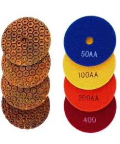 Alternative view of 1pc 4 Inch Polishing Pads 50# 100# 200# 400# Abrasive Tools For Concrete Floor Marble Granite Artificial Stone Polishing