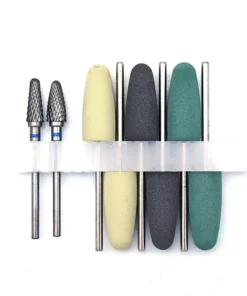 Resin Acrylic Polishing Kit 6Pcs Silicone Rubber Polishers + 2Pcs Tungsten Carbide Rotary Bur 2.35mm Shank for Polishing Tool