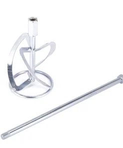 Paint And Mud Mixer Stirring Rod For Drill Agitator Mixing Rod Concrete Mortar Mixer, Silver
