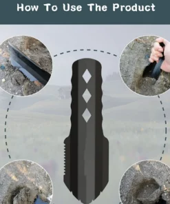 Alternative view of Ultralight Backpacking Trowel Shovel Small Potty Multitool with Longer Handle Design Essential for Hiking Camping and Survival