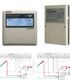Solar Water Heater Controller SP24 System Setup Switch on Electric Heater Gas Boiler as Auxiliary Heating Device System