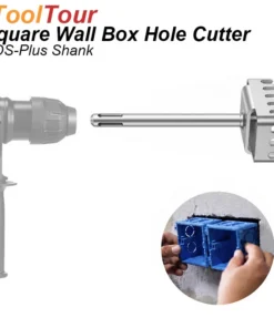 SDS Plus Square Wall Box Hole Cutter Rectangular Masonry Open Pun Tool for 86 Junction Electrical Socket Brickwork Chisel Bit