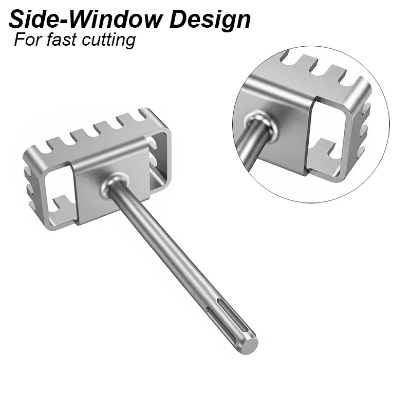 SDS Plus Square Wall Box Hole Cutter Rectangular Masonry Open Pun Tool for 86 Junction Electrical Socket Brickwork Chisel Bit - Image 3