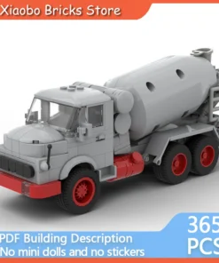 City Engineering Car Model MOC Building Bricks Concrete Mixer Modular Technology Gifts Holiday Assemble Children Toys Suit