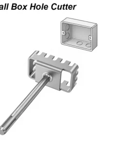 Alternative view of SDS Plus Square Wall Box Hole Cutter Rectangular Masonry Open Pun Tool for 86 Junction Electrical Socket Brickwork Chisel Bit