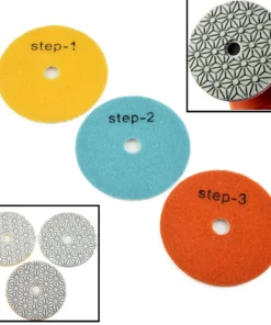 1 PC 4 Inch Dry/===ond 3 Step Polish==00mm Granite Polishing= To==ol For Polis=================Granite Concrete Stone Marble - Image 6