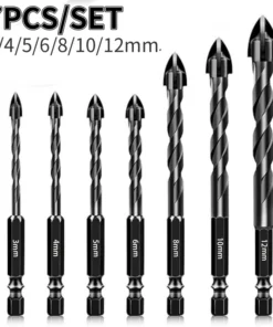 3-12mm Brick and Stone Drill Bit Concrete Drill Bit Set Suitable for Glass Ceramic Concrete Drilling Hard Alloy Drill Bit Tools