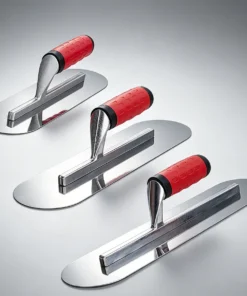 3Pcs Stainless Steel Plastering Trowel Set 30/35/40cm Round Trowel Construction Finishing for Drywall Concrete Tile Work