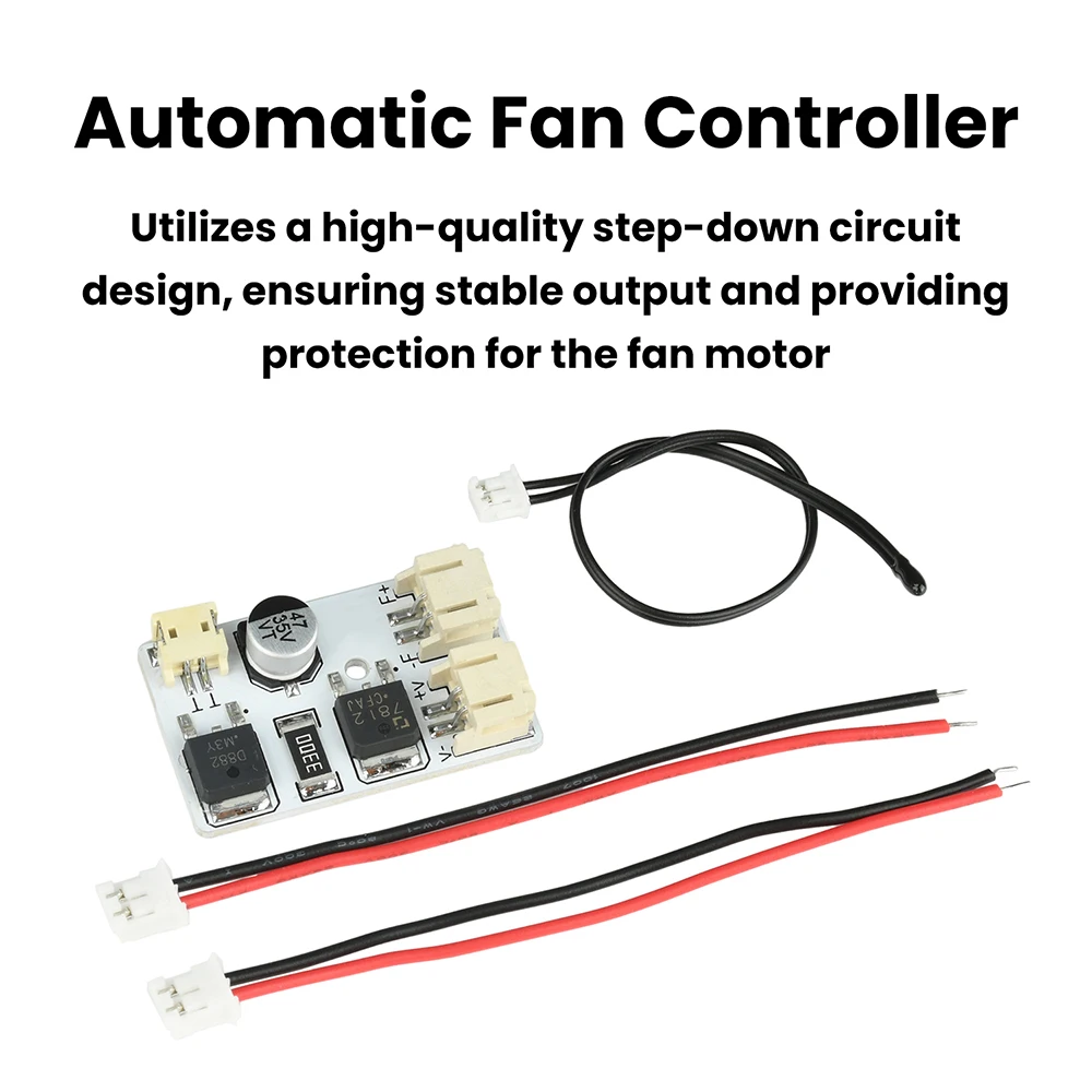 DIY Fan Temperature Control Board Automatic Fan Speed Controller DC 12-32V to 12V Step-Down Module - Image 3