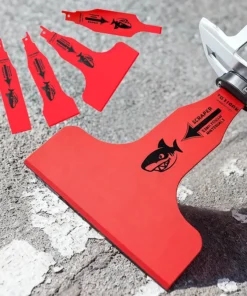 4-Piece Reciprocating Saw Scraper Blades, High Carbon Steel Tile Cleaning Tool for Removing Mortar and Adhesive from Ceramic Walls