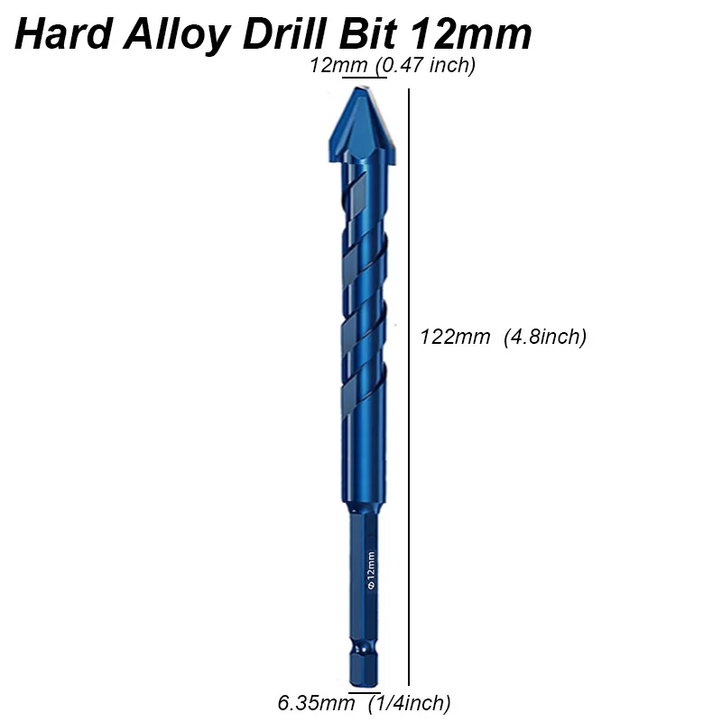Masonry Concrete Spiral Drill Bit Eccentric for Glass Ceramic Tile Brick Plastic Wood Mason Hard Alloy Wall Hole Cutter Saw DIY - Image 9