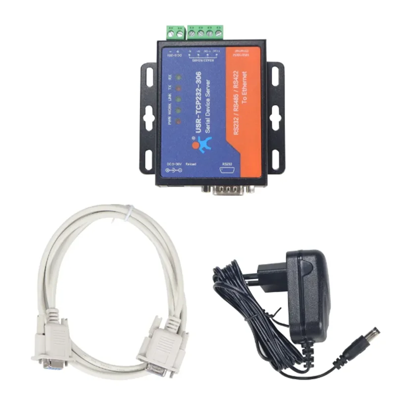 USR-TCP232-306 Low cost RS232 RS485 RS422 serial to network ethernet converter with web page function building automation - Image 4