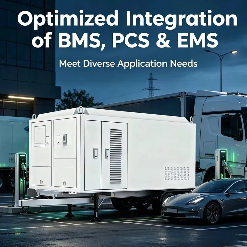 C I BESS Manufacturer 261kWh Mobile Energy Storage System Integrated EV Charging with PCS EMS BMS Custom - Image 3