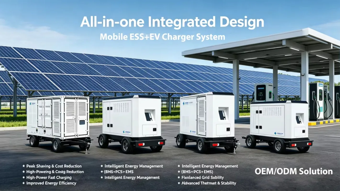 C I BESS Manufacturer 261kWh Mobile Energy Storage System Integrated EV Charging with PCS EMS BMS Custom - Image 6