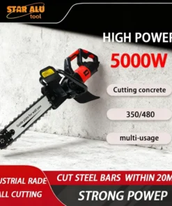 Alternative view of 5000W Electric Concrete Wall Cutter Heavy Duty Diamond Chain Saw Brick Masonry Cutting Machine 20 Inch Slotting Tool Equipment