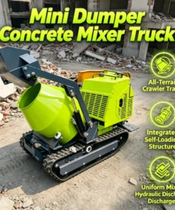 Alternative view of Customized Small Mini Portable Automatic Track Mobile Cement Mixer 750kg Self-Loading Mini Dumper With Pump And Motor Fast Shipp