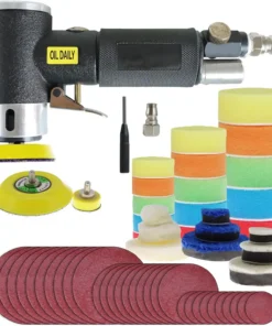 Air Sander Polisher 25mm/50mm/80mm Orbital Sander Set With Polishing Buffing Pads Portable Air Tool For Car Surface Polishing