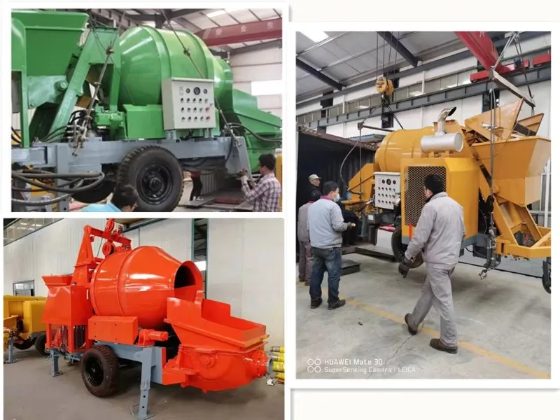 High Efficiency Concrete Pump Mobile Diesel Concrete Mixer With Pump Machine for Mixing and Pumping for Building Construction
