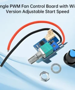 4 Pin PWM Fan Speed Motor Controller With Knob Switch 1-Channel Fan Speed Regulator Electrical Equipment Governor For Laptop Fan - Image 3