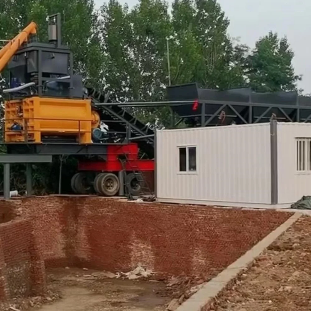 Fast Portable Dry Mix Batch Concrete Plant Mobile Dry Concrete Batch Plant Production Line Motor Engine Concrete Batching Plant - Image 3