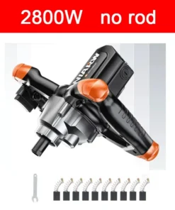 Alternative view of 3000W/2800W Electric Cement Mixer 220V 6 Speed Handheld Industrial Mortar Plaster Paint Putty Powder Coating Mixing Machine