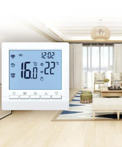 Alternative view of Digital Thermostat For Gas Boiler Room  Battery Programmable Heating Temperature Controller Boiler Thermostat Hand Wall Mount