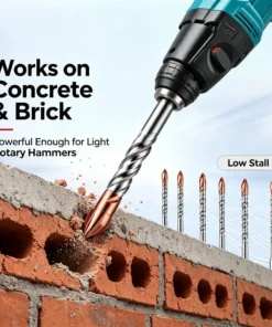Alternative view of Carbide Cross Impact Drill Bits Four Flute Hole Cutter for Concrete Wood Plastic Masonry Drilling Tool Sets Hammer Drilling Tool