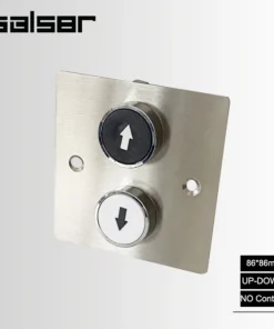 Stainless Steel 86*86 Panel Concealed Mounted Push Button Switch Power Start Control UP DOWN Arrow NO Contact