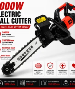 5000W Electric Concrete Wall Cutter Heavy Duty Diamond Chain Saw Brick Masonry Cutting Machine 20 Inch Slotting Tool Equipment