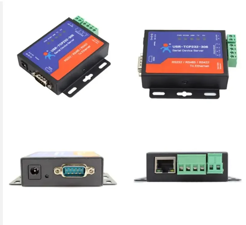 USR-TCP232-306 Low cost RS232 RS485 RS422 serial to network ethernet converter with web page function building automation - Image 2