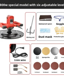 Concrete Power Trowel Troweling Machine 220V Wall Putty Grinder Surface Leveling for Floor Cement Finishing - Image 8