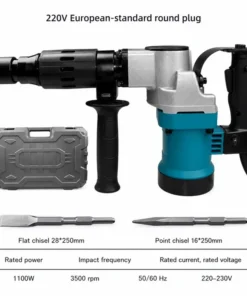 Alternative view of Heavy Duty Electric Hammer Demolition Jackhammer Concrete Breaker Wall Chisel Single Use Light Water Electricity Installation