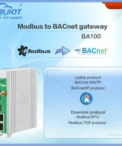 Modbus RTU/TCP to BACnet/IP Gateway Building Automation BAS HVAC Refrigeration Control  BA100