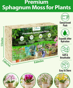 Alternative view of 1.1LB Premium Sphagnum Moss for Plants- Natural Long Fiber Plant Moss