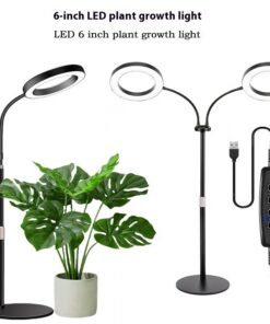 Alternative view of 6-inch Angel Ring Retractable Floor Plant Grow Light Indoor