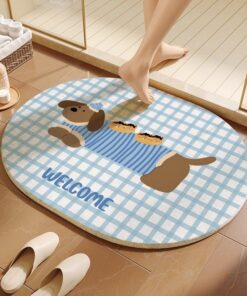 Quick-drying Cartoon Silica Mud Floor Mat