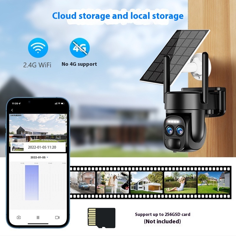 Solar 8x Zoom Camera Surveillance 4Gwifi Full Color Night Vision - Image 4