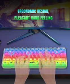 Wired Membrane Keyboard Fully Transparent Gaming Keyboard - Image 4