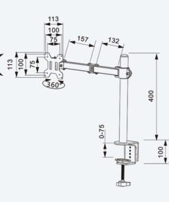 Single-arm Rotating Monitor Bracket Ergonomic Computer Bracket - Image 8