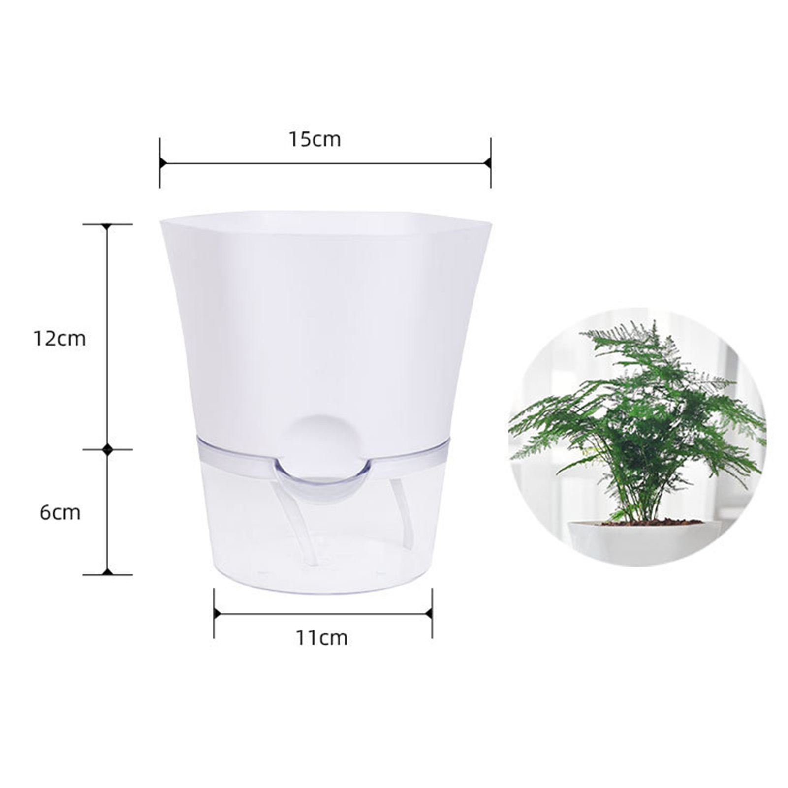 Self-absorbing Hydroponic Plastic Flower Pot - Image 7