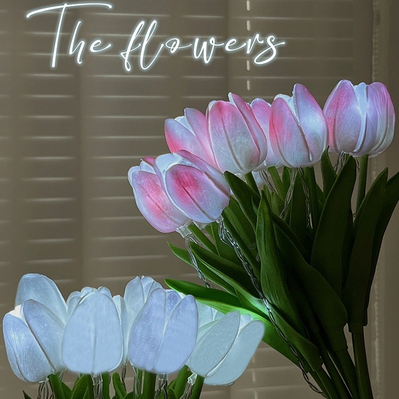 Led Lighting Chain Simulation Tulip Bridal Bouquet - Image 9