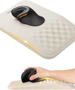 MP50 Ergonomic Mouse Pad with Wrist Support, Lycra Surface, Beige