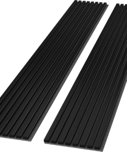 2 Pack Acoustic Solid Wood Wall Panels, 94.49” X 12.6” Soundproof Wall Panels, Wood Slat Wall Panels for Wall Decor (Black)