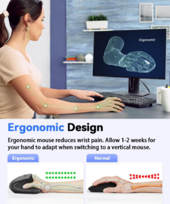 Alternative view of 2.4G Ergonomic Mouse Vertical Wireless 4800 DPI Carpal Tunnel Mouse