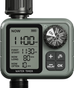 Sprinkler Timer for Garden Hose, Irrigation Water Timer with Rain Delay, Automatic Manual Watering for Lawn Yard Outdoor Drip Irrigation System